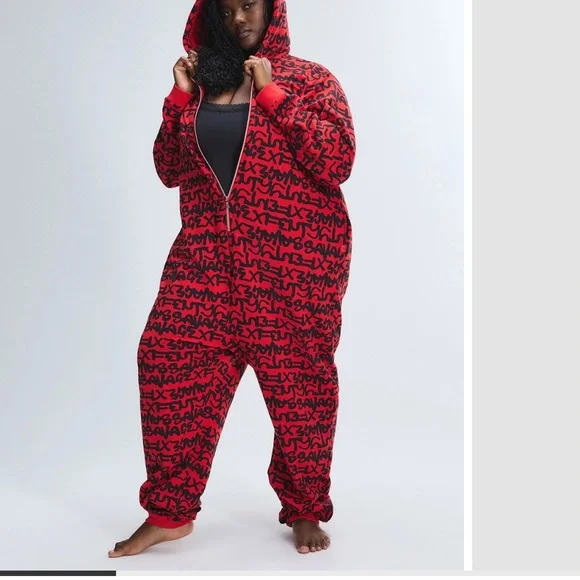 Savage X Fenty By RIHANNA HOODED ONESIE
Red Black Graphic Jumpsuit Size 22-24 - Picture 5 of 13